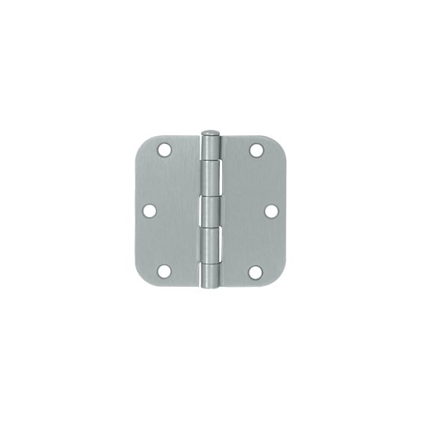 Deltana Satin Brass 3.5 x 3.5 Plain Bearing 5/8 Radius Corners Mortise Hinge, 10PK pairs S35R526D-XCP10 - main
